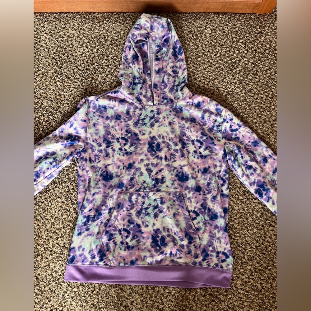 Lands' End Girls XL Multicolor Tie-Dye Hoodie